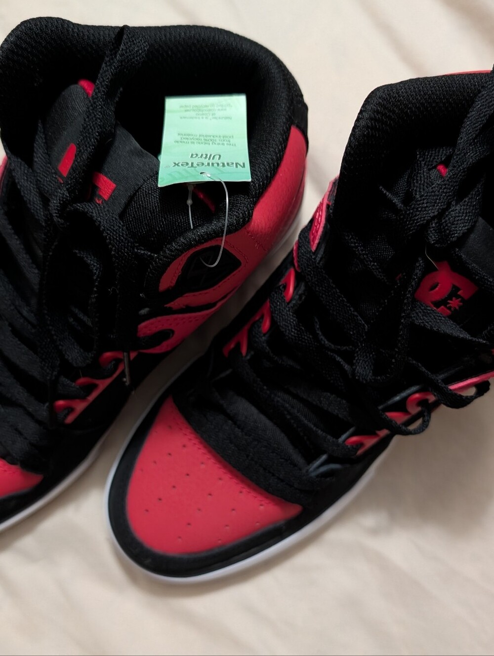 DC Kids High-Top Sneakers in Black & Red